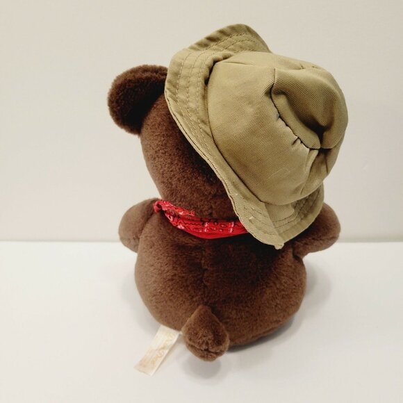 Vtg Brown Teddy Bear Forest Ranger "You're a Keeper" Dan Dee Heart Plush Toy - Picture 3 of 5